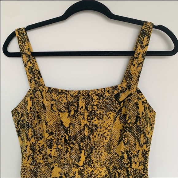 New Evereve sanctuary gold and black snakeskin midi sundress - Picture 3 of 14